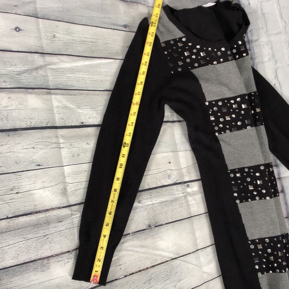 🔥Black and Grey Long Sleeve Sweater Dress - Picture 6 of 7